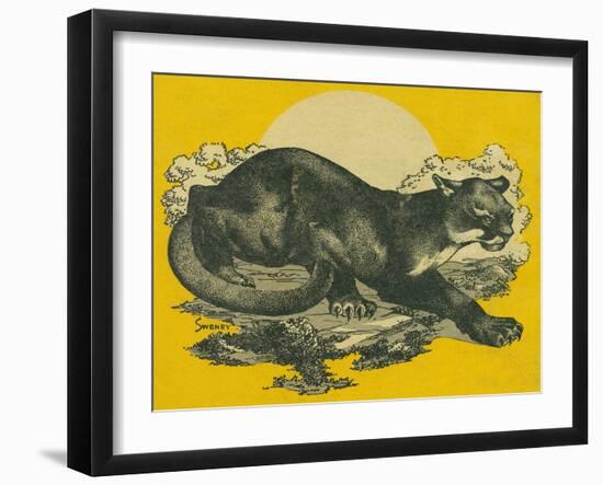 Nature Magazine - View of a Cougar, c.1948-Lantern Press-Framed Art Print