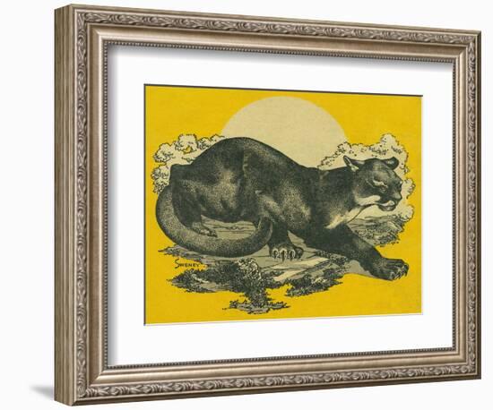 Nature Magazine - View of a Cougar, c.1948-Lantern Press-Framed Art Print