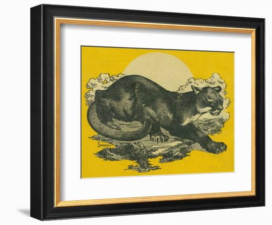 Nature Magazine - View of a Cougar, c.1948-Lantern Press-Framed Art Print