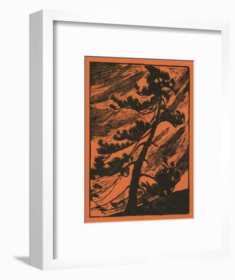 Nature Magazine - View of a Tree Being Thrashed in a Wind Storm, c.1940-Lantern Press-Framed Art Print
