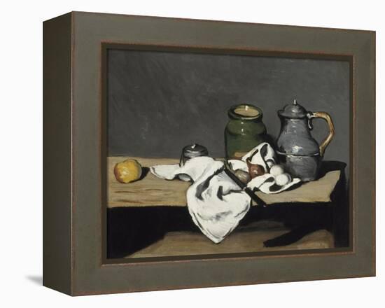 Nature morte à la bouilloire-Paul Cézanne-Framed Premier Image Canvas