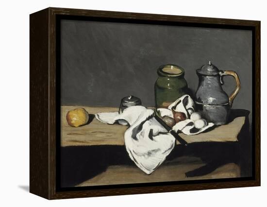 Nature morte à la bouilloire-Paul Cézanne-Framed Premier Image Canvas