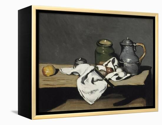 Nature morte à la bouilloire-Paul Cézanne-Framed Premier Image Canvas