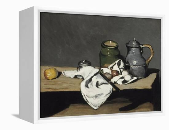 Nature morte à la bouilloire-Paul Cézanne-Framed Premier Image Canvas