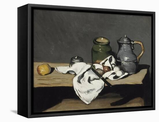 Nature morte à la bouilloire-Paul Cézanne-Framed Premier Image Canvas