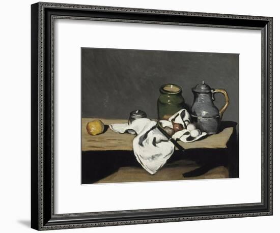 Nature morte à la bouilloire-Paul Cézanne-Framed Giclee Print