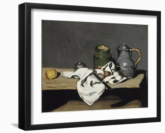 Nature morte à la bouilloire-Paul Cézanne-Framed Giclee Print