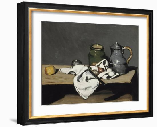 Nature morte à la bouilloire-Paul Cézanne-Framed Giclee Print