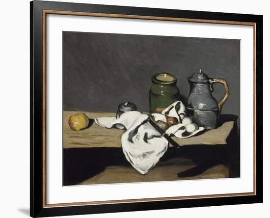 Nature morte à la bouilloire-Paul Cézanne-Framed Giclee Print