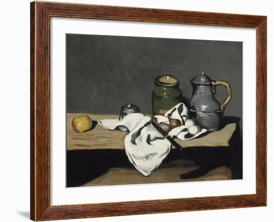 Nature morte à la bouilloire-Paul Cézanne-Framed Giclee Print