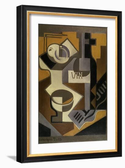 Nature Morte à la Bouteille de Vin, 1918-Juan Gris-Framed Premium Giclee Print