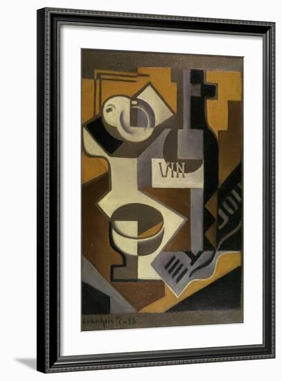 Nature Morte à la Bouteille de Vin, 1918-Juan Gris-Framed Giclee Print