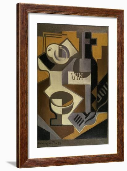 Nature Morte à la Bouteille de Vin, 1918-Juan Gris-Framed Giclee Print