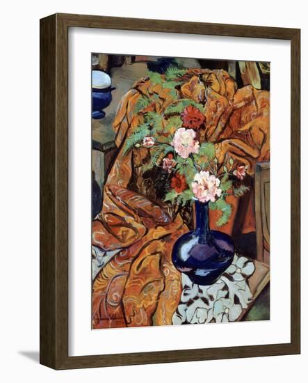 Nature morte à la draperie et au bouquet-Suzanne Valadon-Framed Giclee Print