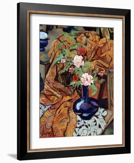 Nature morte à la draperie et au bouquet-Suzanne Valadon-Framed Giclee Print