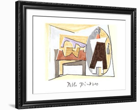 Nature Morte a la Guitare et Pulcinella-Pablo Picasso-Framed Collectable Print