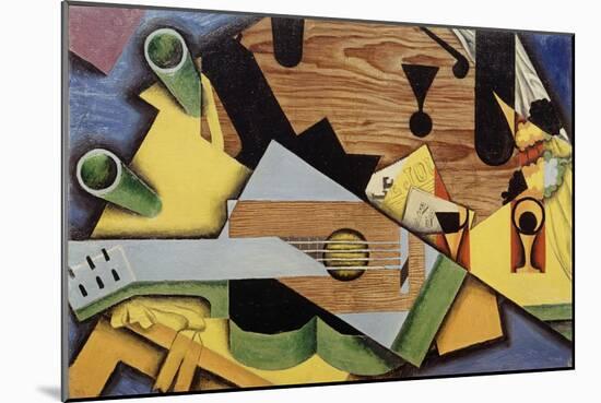 Nature Morte à la Guitare" (Still Life with Guitar), 1913-Juan Gris-Mounted Giclee Print