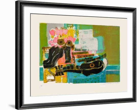 Nature Morte À La Guitare-Mireille Miailhe-Framed Collectable Print