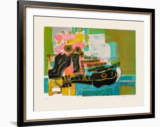 Nature Morte À La Guitare-Mireille Miailhe-Framed Collectable Print