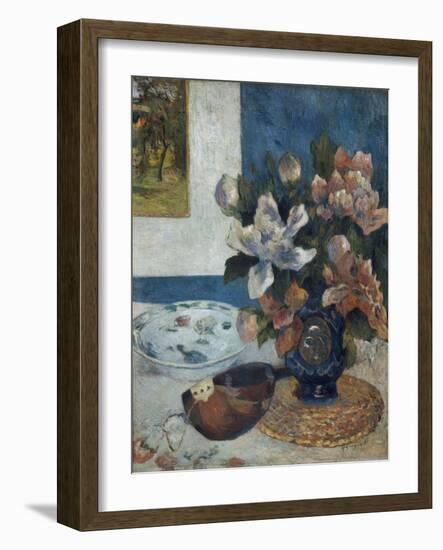 Nature morte à la mandoline-Paul Gauguin-Framed Giclee Print