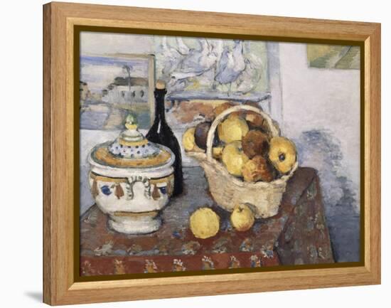 Nature morte à la soupière-Paul Cézanne-Framed Premier Image Canvas