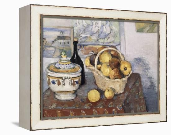 Nature morte à la soupière-Paul Cézanne-Framed Premier Image Canvas