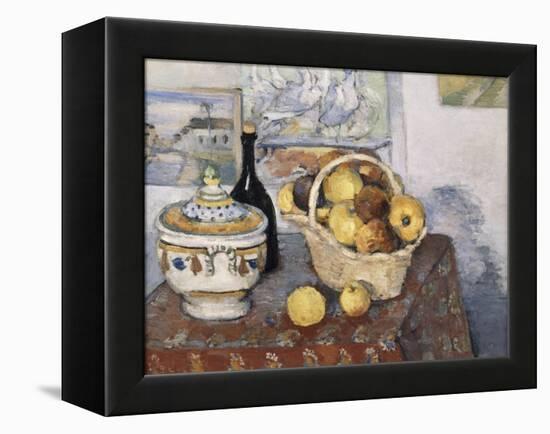 Nature morte à la soupière-Paul Cézanne-Framed Premier Image Canvas