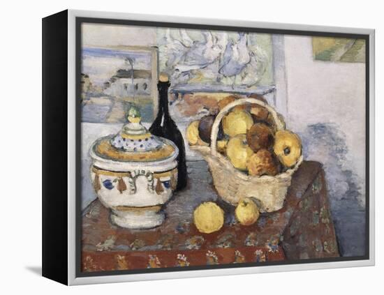 Nature morte à la soupière-Paul Cézanne-Framed Premier Image Canvas