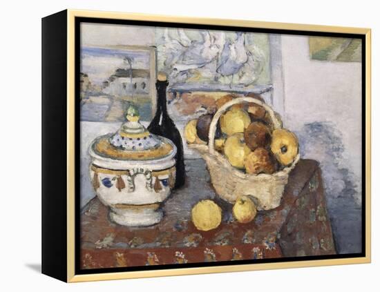 Nature morte à la soupière-Paul Cézanne-Framed Premier Image Canvas