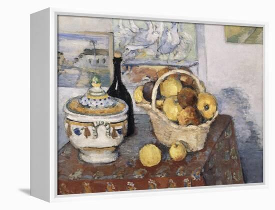 Nature morte à la soupière-Paul Cézanne-Framed Premier Image Canvas