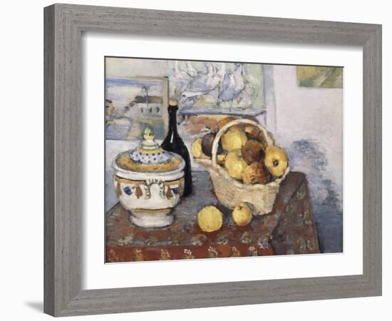 Nature morte à la soupière-Paul Cézanne-Framed Giclee Print