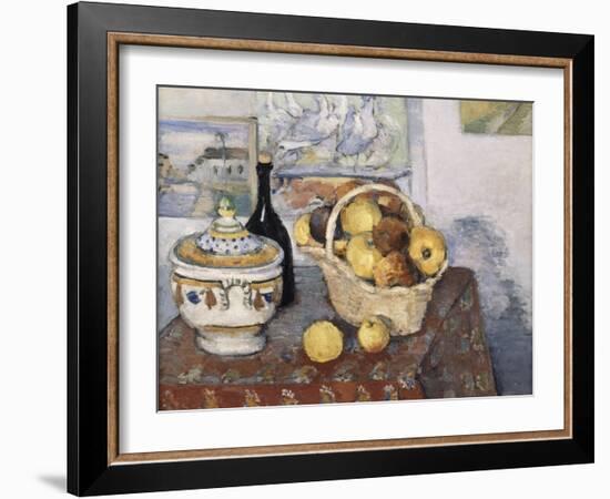 Nature morte à la soupière-Paul Cézanne-Framed Giclee Print