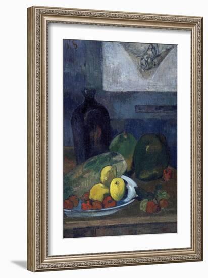 Nature morte au dessin de Delacroix-Paul Gauguin-Framed Giclee Print