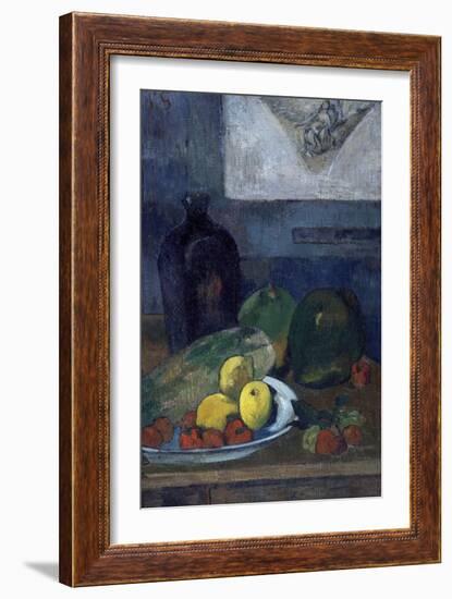 Nature morte au dessin de Delacroix-Paul Gauguin-Framed Giclee Print