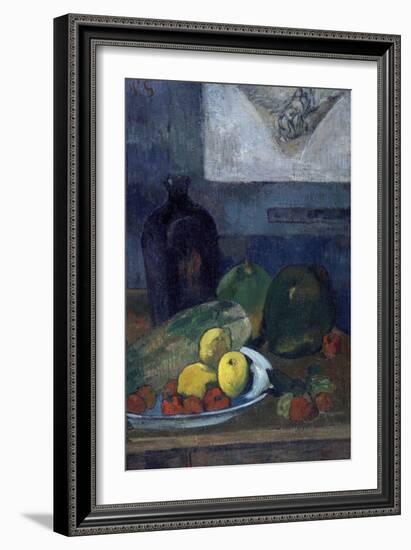 Nature morte au dessin de Delacroix-Paul Gauguin-Framed Giclee Print