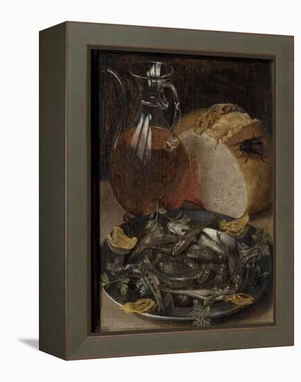 Nature morte au flacon de vin et aux poissons-Georg Flegel-Framed Premier Image Canvas