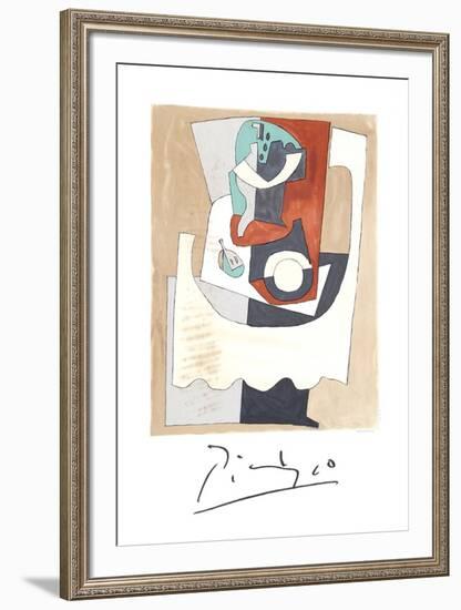 Nature Morte au Gueridon et a l'Assiette-Pablo Picasso-Framed Collectable Print