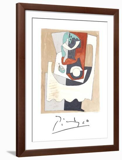 Nature Morte au Gueridon et a l'Assiette-Pablo Picasso-Framed Collectable Print