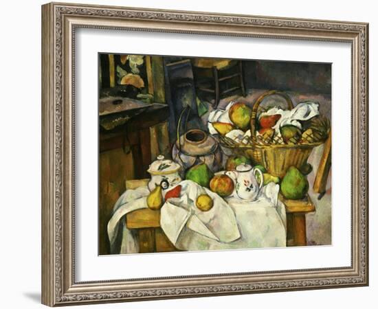 Nature Morte Au Panier 1888-90 (Still Life with Basket)-Paul Cézanne-Framed Giclee Print