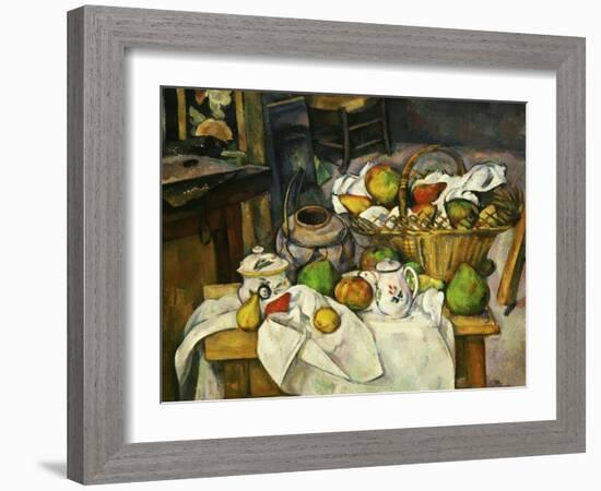 Nature Morte Au Panier 1888-90 (Still Life with Basket)-Paul Cézanne-Framed Giclee Print