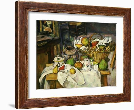 Nature Morte Au Panier 1888-90 (Still Life with Basket)-Paul Cézanne-Framed Giclee Print