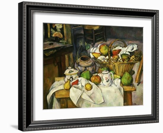 Nature Morte Au Panier 1888-90 (Still Life with Basket)-Paul Cézanne-Framed Giclee Print