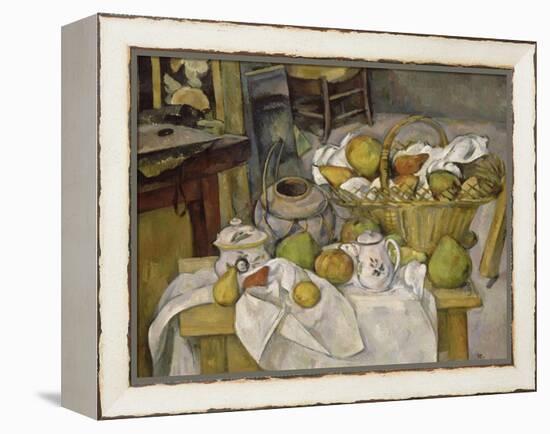 Nature morte au panier ou La Table de cuisine-Paul Cézanne-Framed Premier Image Canvas