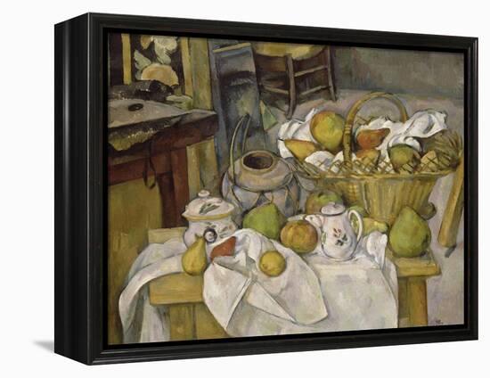 Nature morte au panier ou La Table de cuisine-Paul Cézanne-Framed Premier Image Canvas