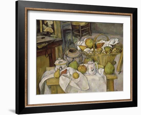 Nature morte au panier ou La Table de cuisine-Paul Cézanne-Framed Giclee Print