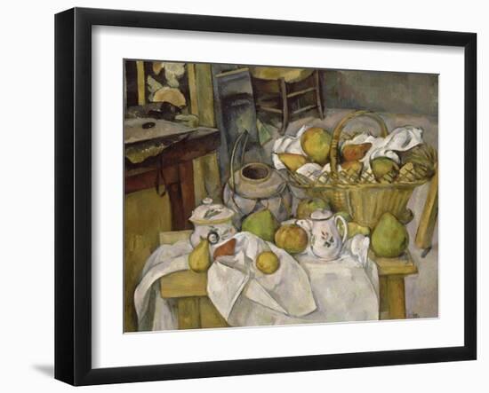 Nature morte au panier ou La Table de cuisine-Paul Cézanne-Framed Giclee Print