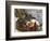 Nature Morte Au Rideau a Fleurs-Paul Cézanne-Framed Giclee Print