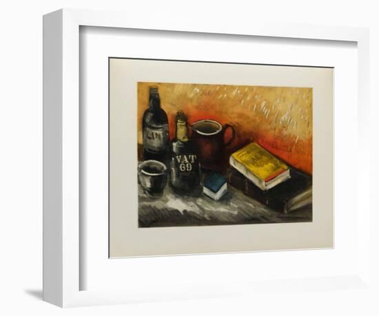 Nature Morte au Whisky, 1945-Maurice De Vlaminck-Framed Collectable Print