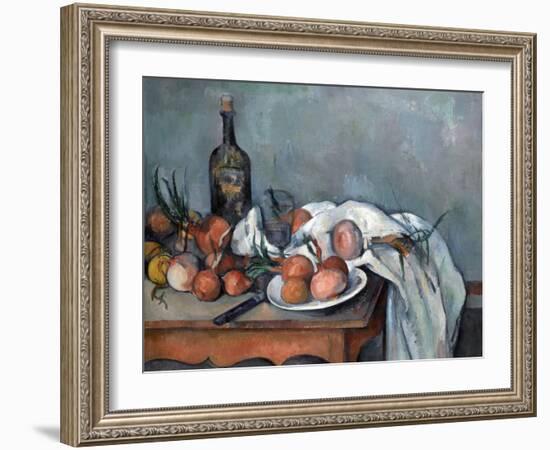 Nature Morte Aux Oignons (Still Life with Onions)-Paul Cézanne-Framed Giclee Print