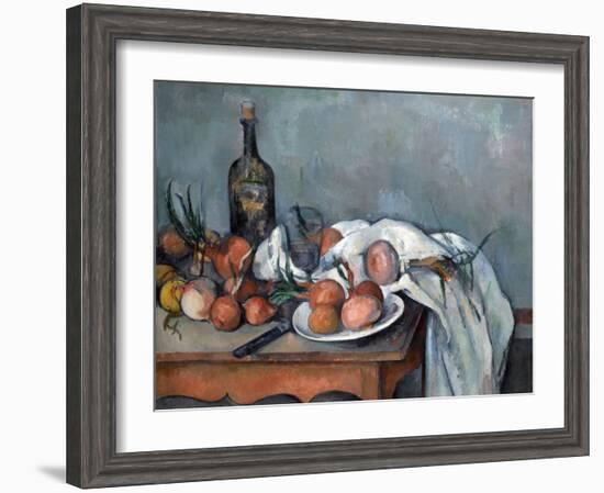 Nature Morte Aux Oignons (Still Life with Onions)-Paul Cézanne-Framed Giclee Print